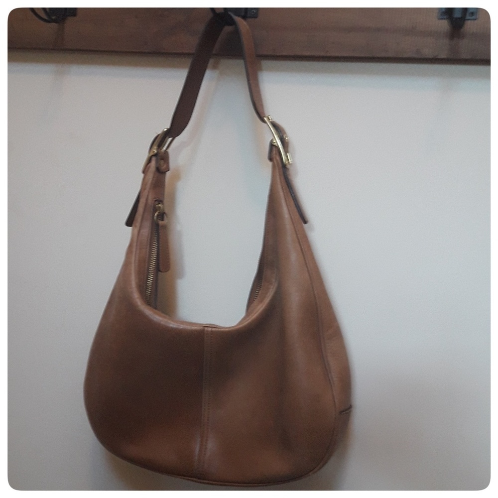 Coach Ergo Cresent Tan Leather Hobo